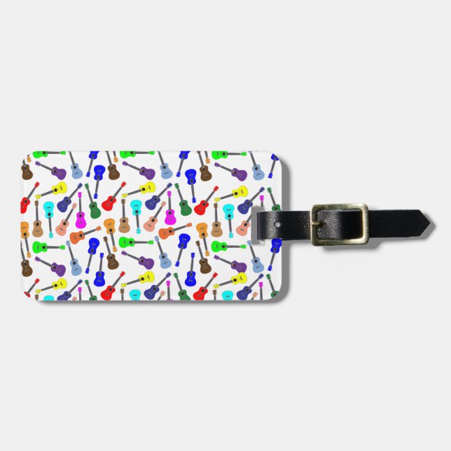 Many Many Ukuleles Luggage Tag (Front Horizontal)