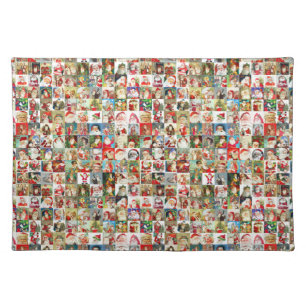 Many Many Vintage Santas Placemat