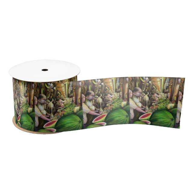 Many Men, Many Melons, Budapest Satin Ribbon (Spool)
