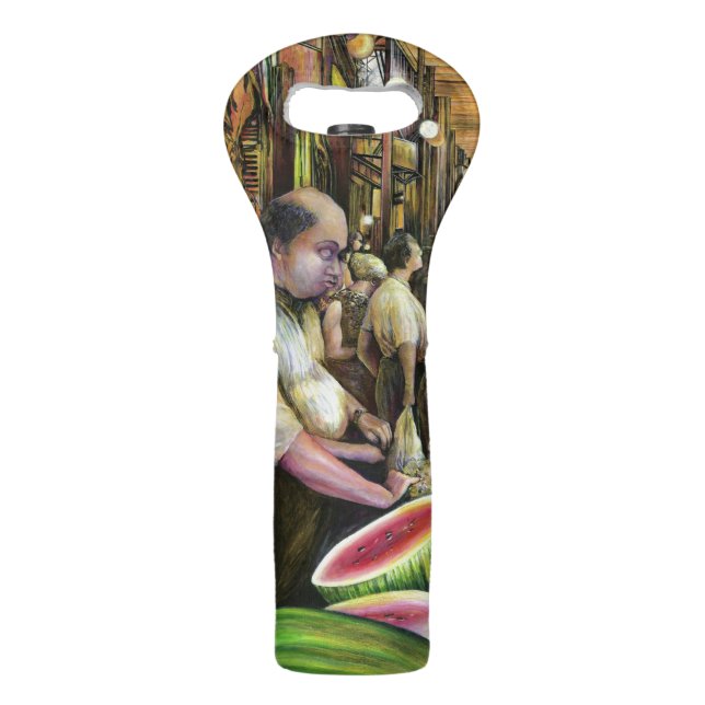 Many Men, Many Melons, Budapest Wine Bag (Front)