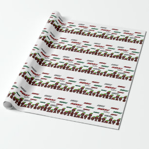 Many Merry Dachshunds Christmas Wrapping Paper