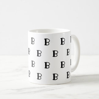 Many Monograms Custom Bold Letter Pattern Coffee Mug