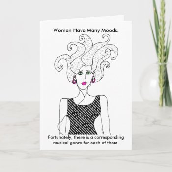 Many Moods  Many Genres Music Lover Birthday Card by Victoreeah at Zazzle