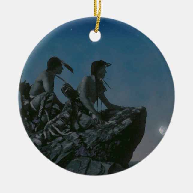 Many Moons Ago Ceramic Ornament (Front)