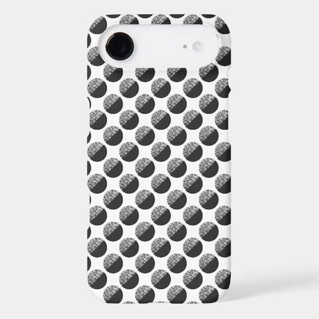 Many Moons Black & White Pattern Case-Mate iPhone Case (Back)