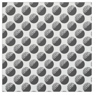 Many Moons Black & White Pattern Fabric
