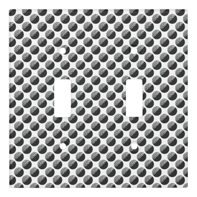 Many Moons Black & White Pattern Light Switch Cover (Front)