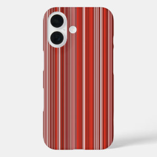 Many multi colored stripes in red iPhone 16 case
