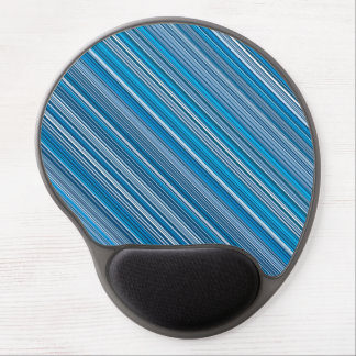 Many multi colored stripes in the blue gel mouse pad