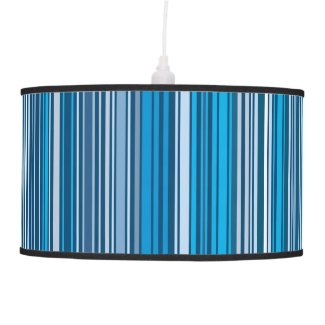 Many multi colored stripes in the blue... pendant lamp