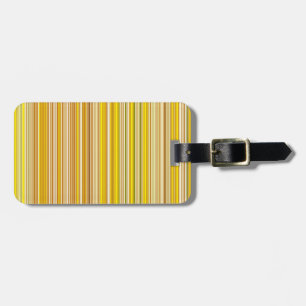 Many multi colored stripes in yellow… luggage tag
