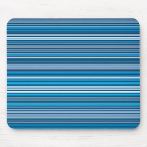 Many multi colored stripes into the blue mouse pad