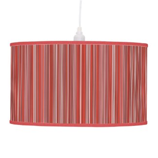 Many multi colored strips in red ceiling lamp