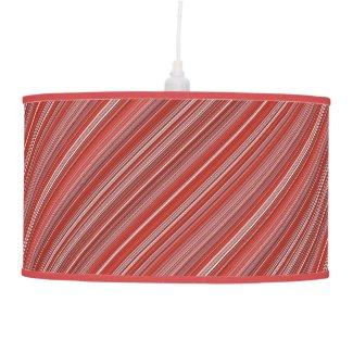 Many multi colored strips in red diagonal ceiling lamp