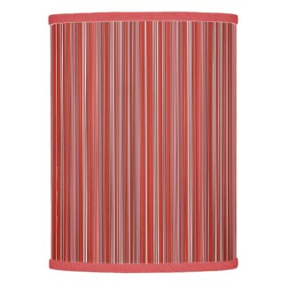 Many multi colored strips in red lamp shade