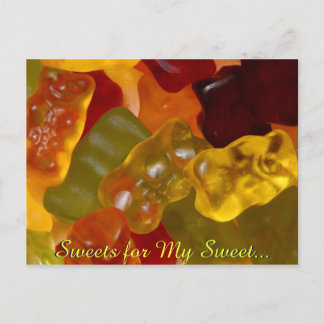 Many multicolored Gummibärchen Postcard