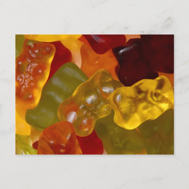 Many multicolored Gummibärchen Postcard (Front)
