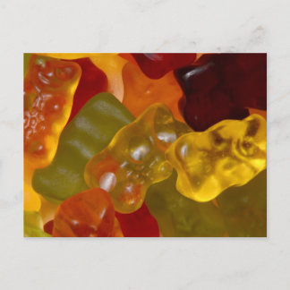 Many multicolored jelly babies... postcard