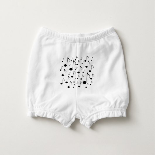 Many Music Notes Diaper Cover (Front)