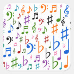 [ Thumbnail: Many Musical Notes and Symbols Sticker ]