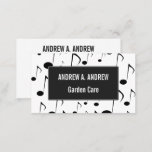 [ Thumbnail: Many Musical Notes Pattern Business Card ]
