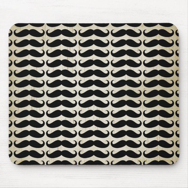 Many Mustaches Pattern Mouse Pad (Front)