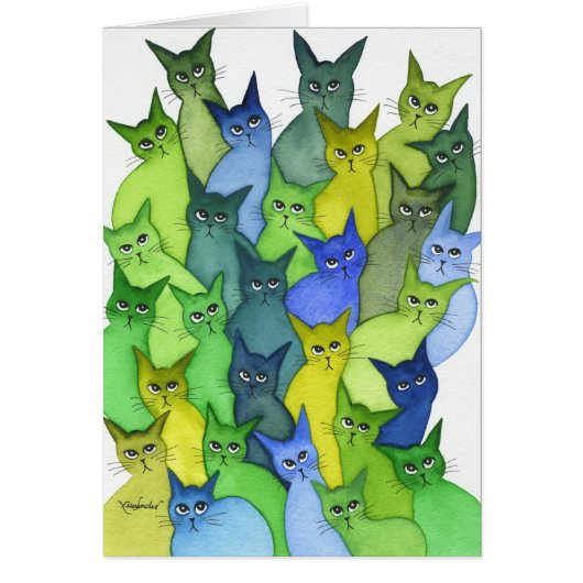 Many Oregon Whimsical Cats Cards (Front)