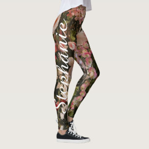 Many Pastel Flowers Chic Name Fashion Yoga Leggings