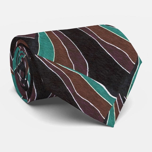"Many Paths" Abstract Design Tie (Rolled)