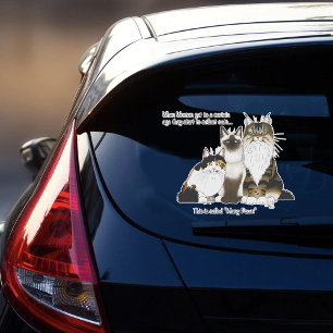 Many Paws Funny Menopause Cat Lady Humor Blue Sticker