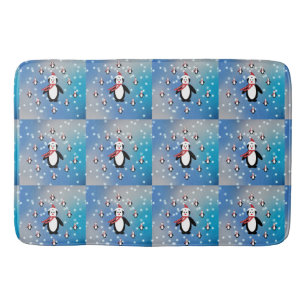 Many Penguins Bathroom Mat