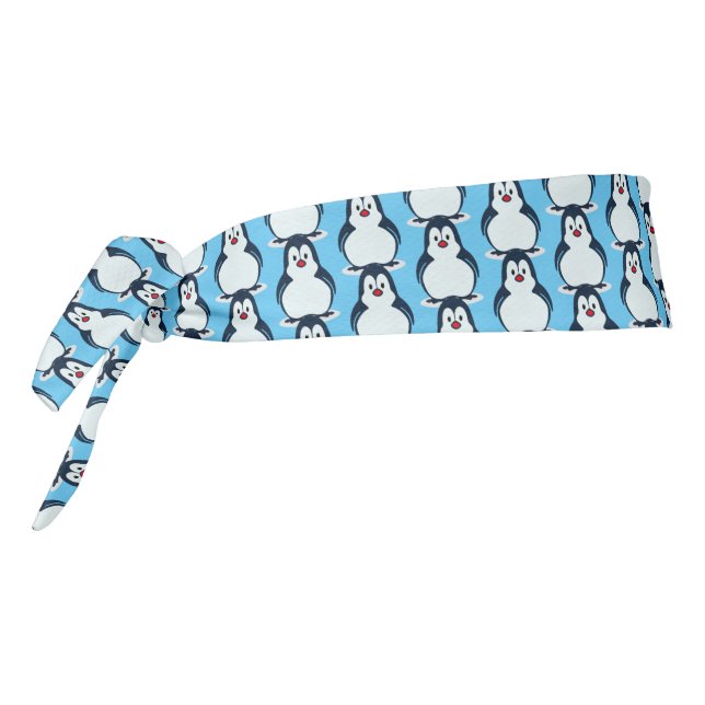 Many Penguins Design Tie-Back Headband (Rotate 270)