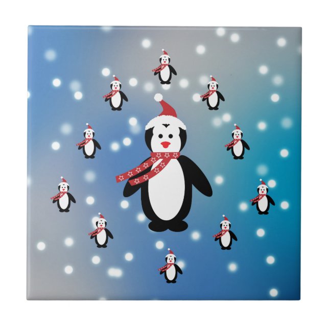 Many Penguins Tile (Front)