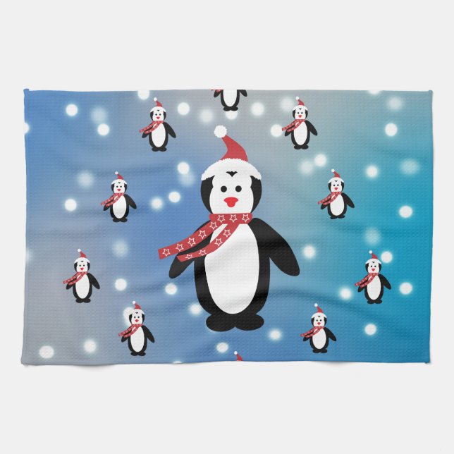 Many Penguins Towel (Horizontal)