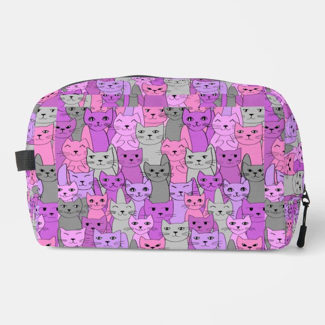 Many Pink Cats Design Dopp Kit Bag (Front)