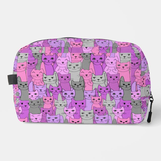 Many Pink Cats Design Dopp Kit Bag