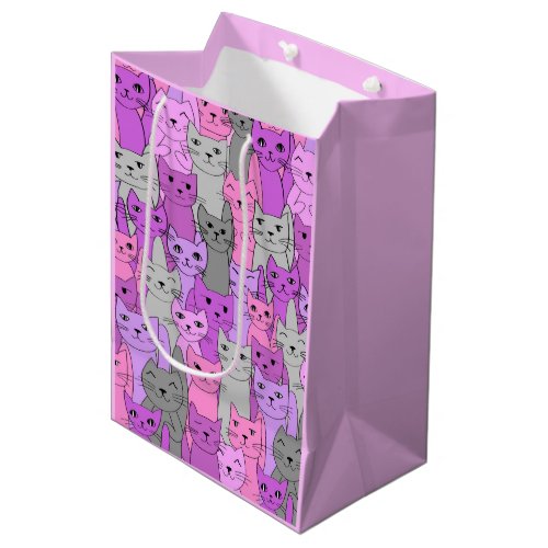 Many Pink Cats Design Gift Bag