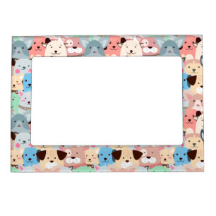 Many Puppy Dogs Design Magnetic Photo Frame