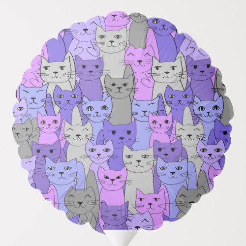 Many Purple Cats Design Balloon