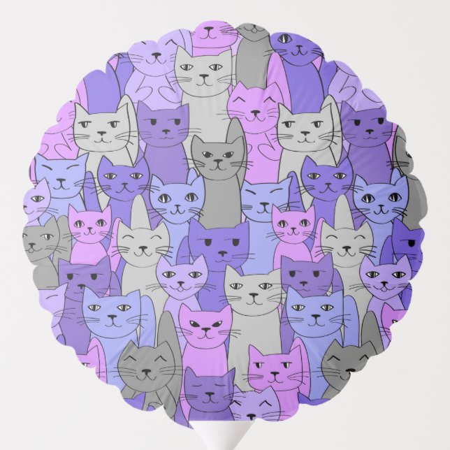 Many Purple Cats Design Balloon (Back)