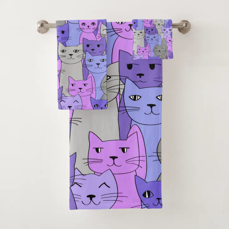 cat towel bath