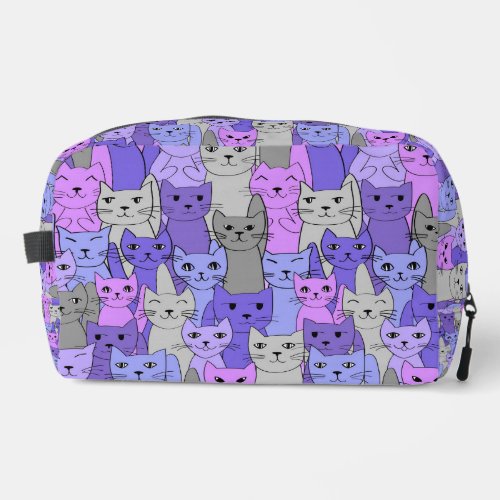 Many Purple Cats Design Dopp Kit Bag