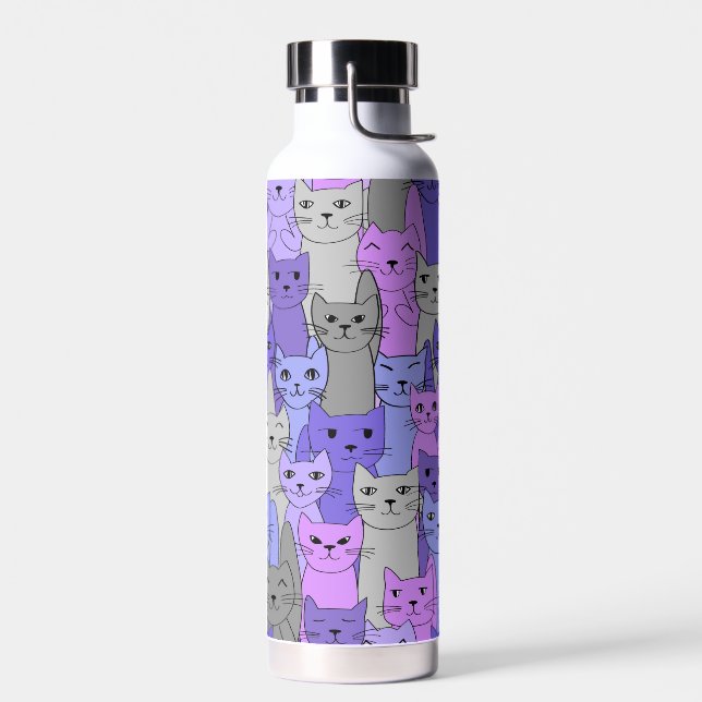 Many Purple Cats Thor Copper Vacuum Insulated Water Bottle (Left)