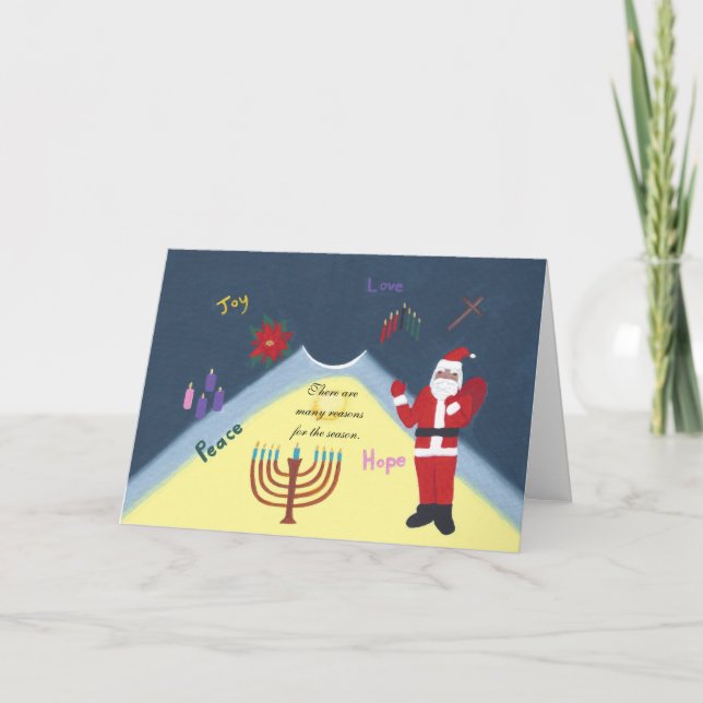 Many Reasons for the Season Christmas Holiday Card (Front)