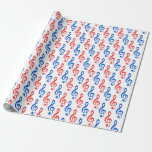 [ Thumbnail: Many Red and Blue Treble Clef Musical Symbols Wrapping Paper ]