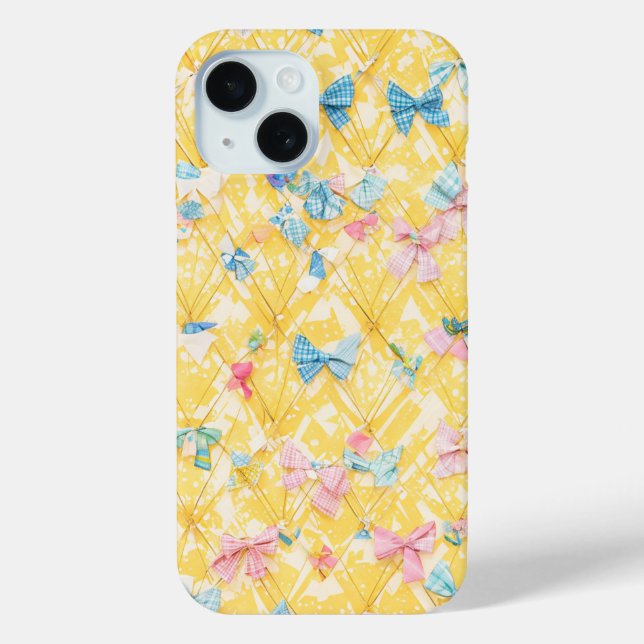 Many Ribbons and Plaid Pattern Phone Case (Back)