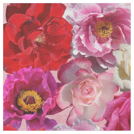many roses print fabric