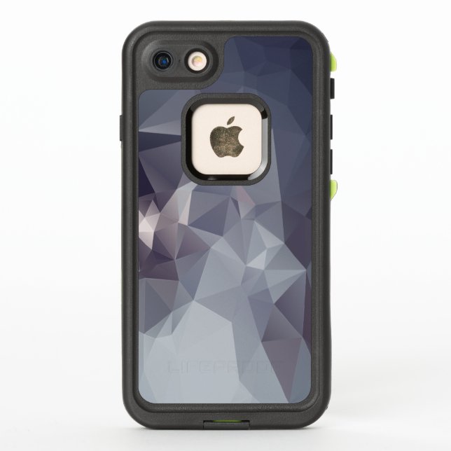 Many Shades of Gray Pyramid Pattern LifeProof iPhone Case (Back)