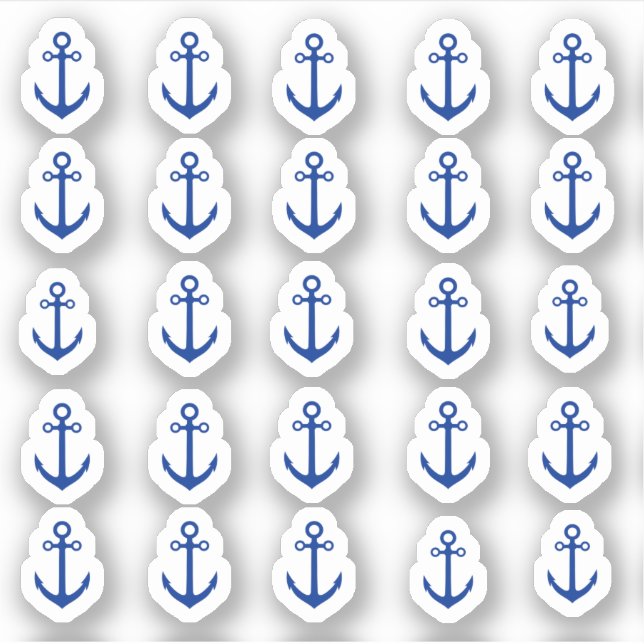 Many small blue anchors sticker (Front)