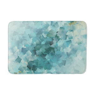 many small gray and blue diamonds bath mat